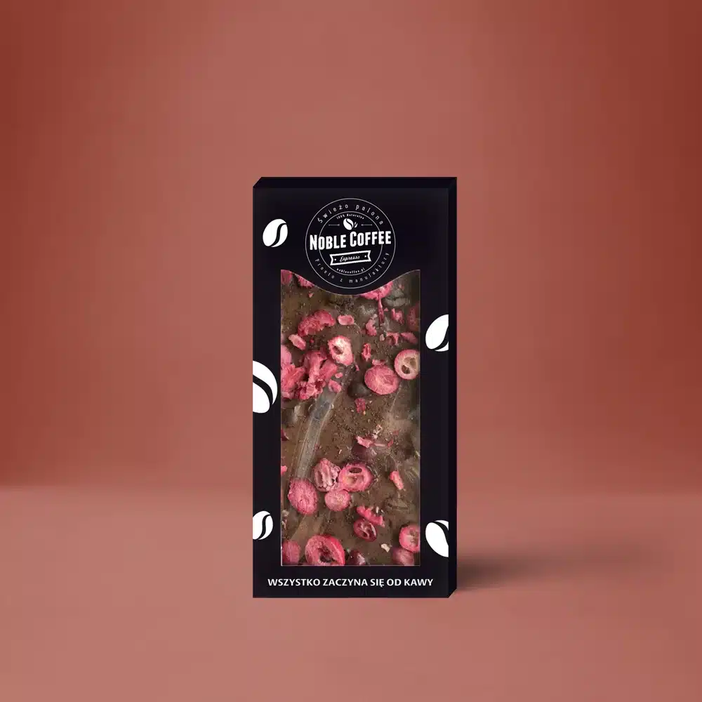 Czekolada mleczna z kawą i żurawiną