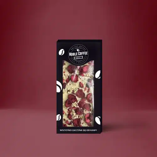 Czekolada biała z pistacjami i wiśniami