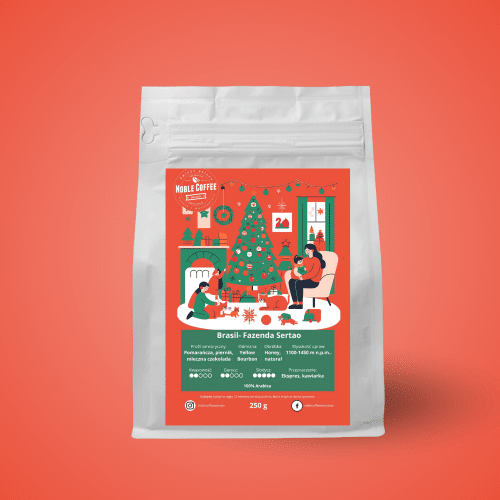 Kawa świąteczna Brasil Fazenda Sertao pod espresso palarnia kawy Noble Coffee